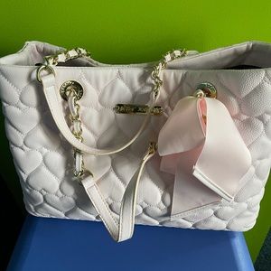 Pink Betsy Johnson tote bag